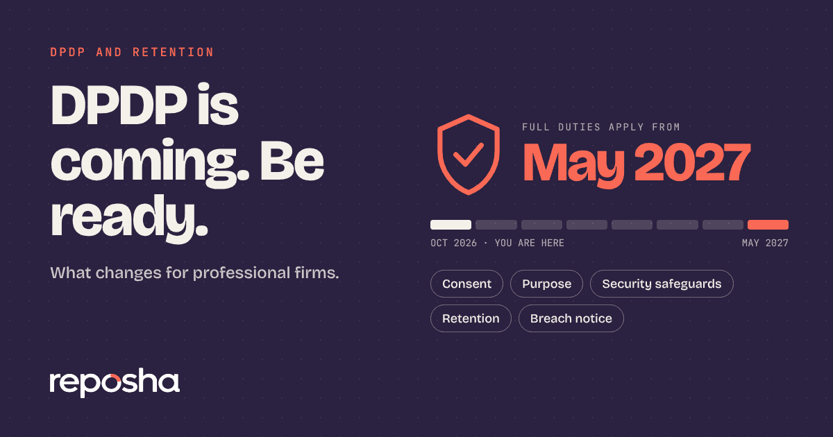 Calendar counting down to May 2027 beside a checklist of data protection duties for a firm